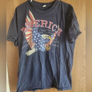Patriotic Eagle Graphic T-Shirt
